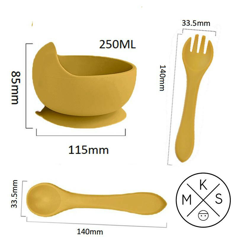Baby & Toddler Feeding Bowl Set - Light Grey BOWL MKS Miminoo