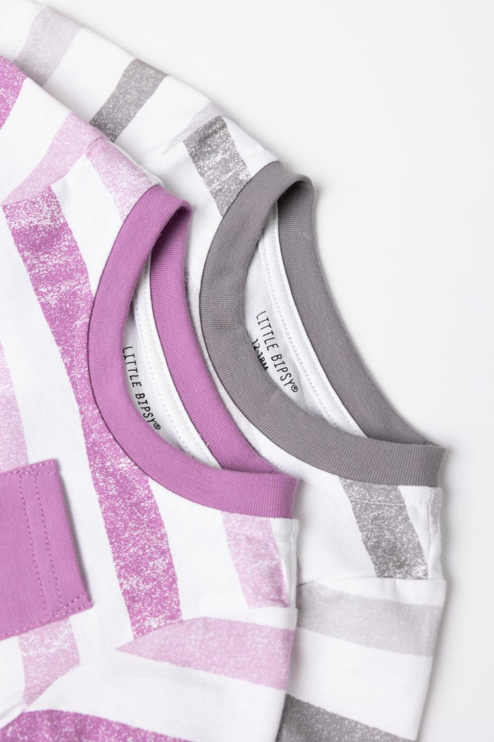 Baby Watercolor Striped Classic Tee - Charcoal