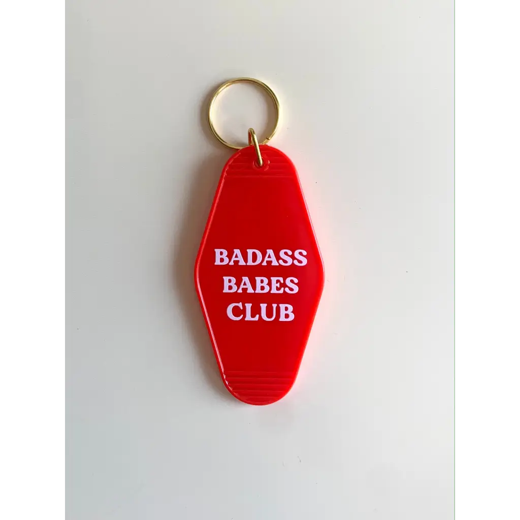 Badass Babes Club Pink Motel Keychains for Vintage Vibes