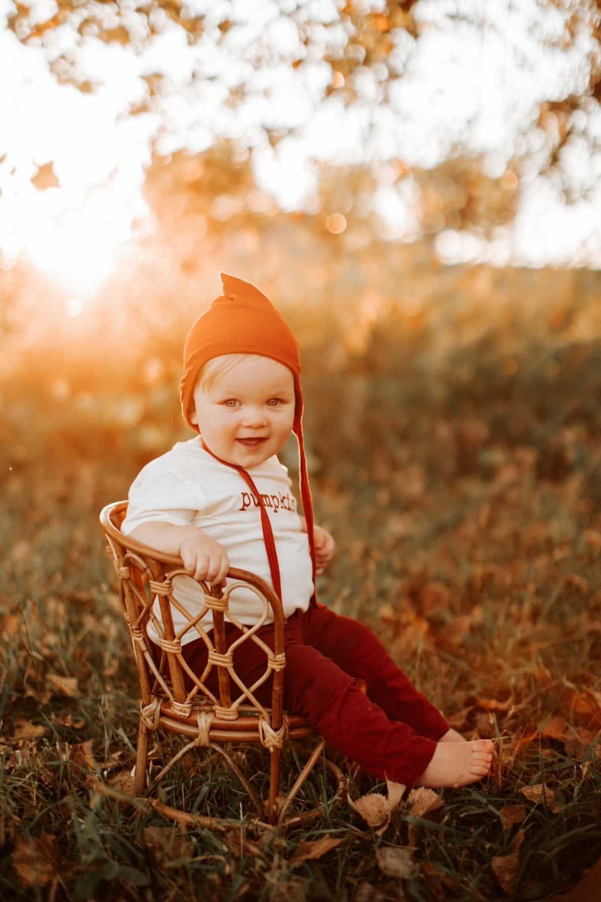 Bamboo Pixie Bonnet - Rust