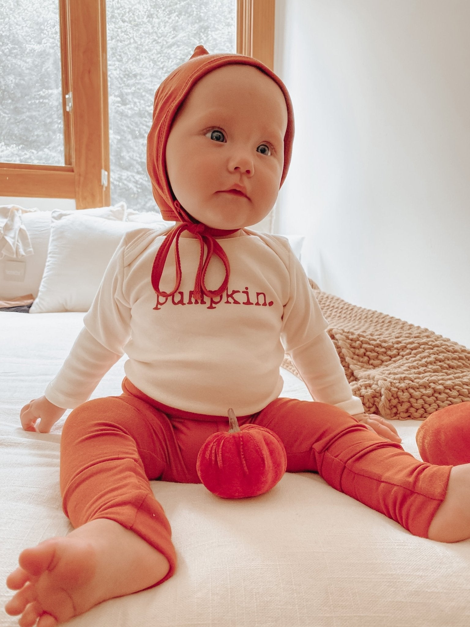 Bamboo Pixie Bonnet - Rust