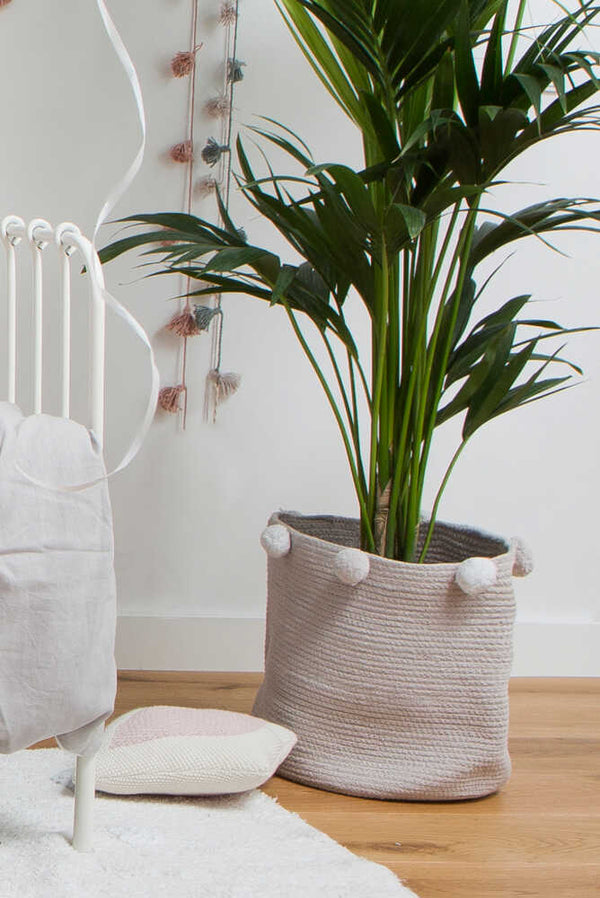 BABY BASKET BUBBLY GREY Little Wonder & Co