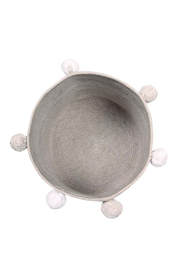 BABY BASKET BUBBLY GREY Little Wonder & Co