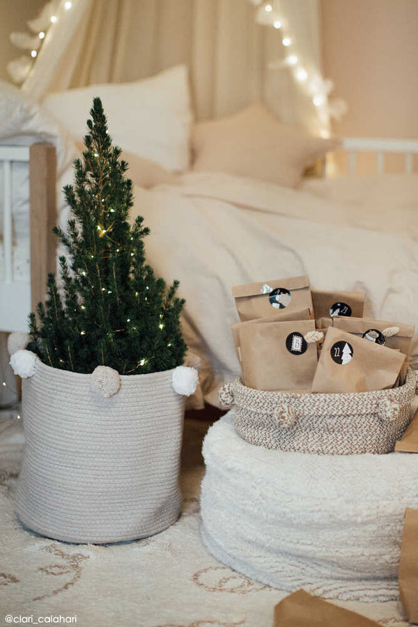 BABY BASKET BUBBLY GREY Little Wonder & Co