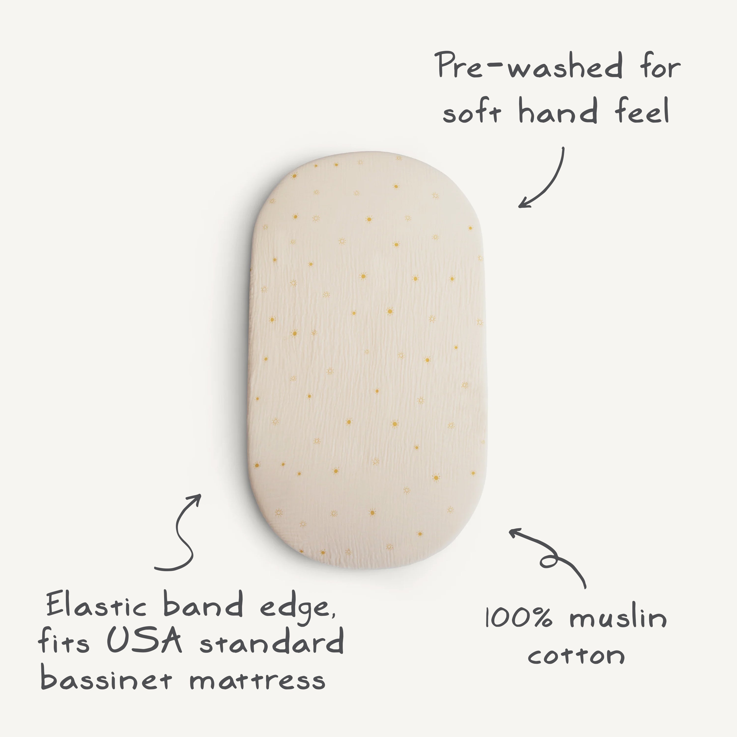 Extra Soft Bassinet Muslin Crib Sheet crib sheets Mushie