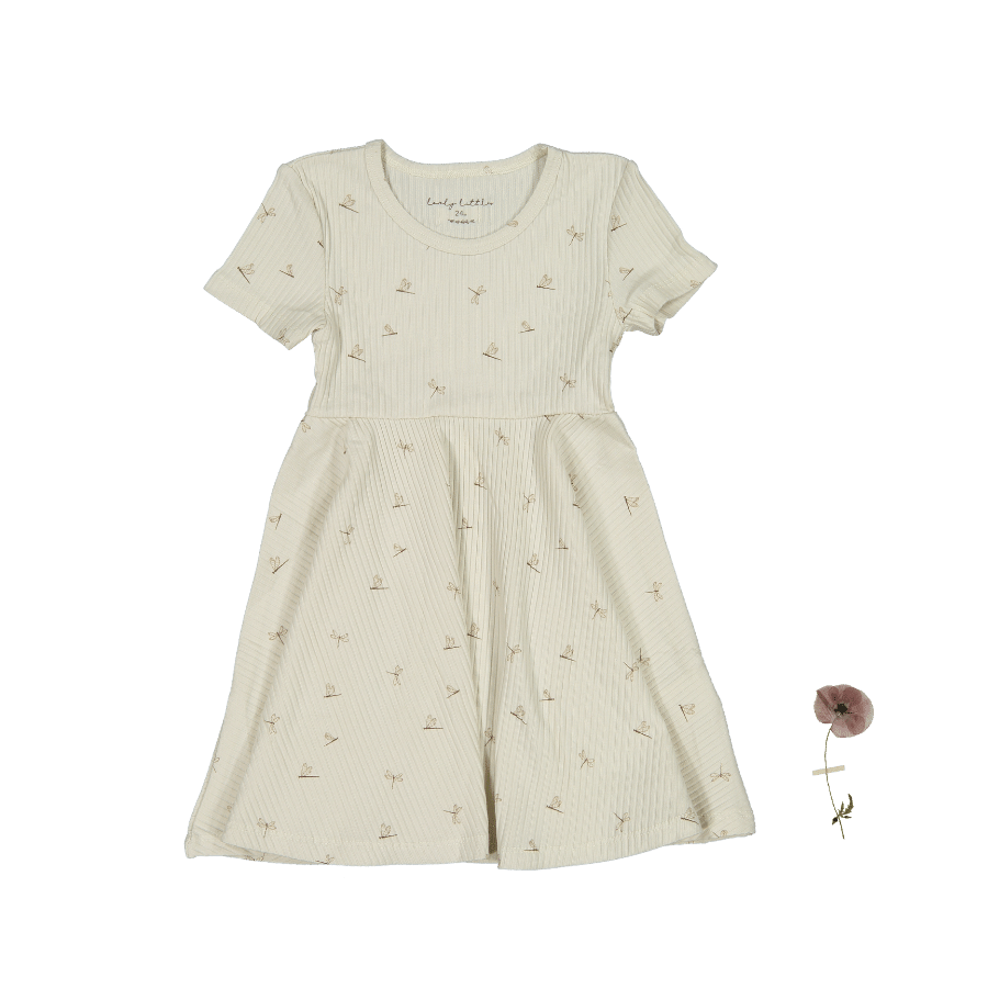 The Printed Short Sleeve Dress - Dragonfly Short Sleeve Dress Lovely Littles