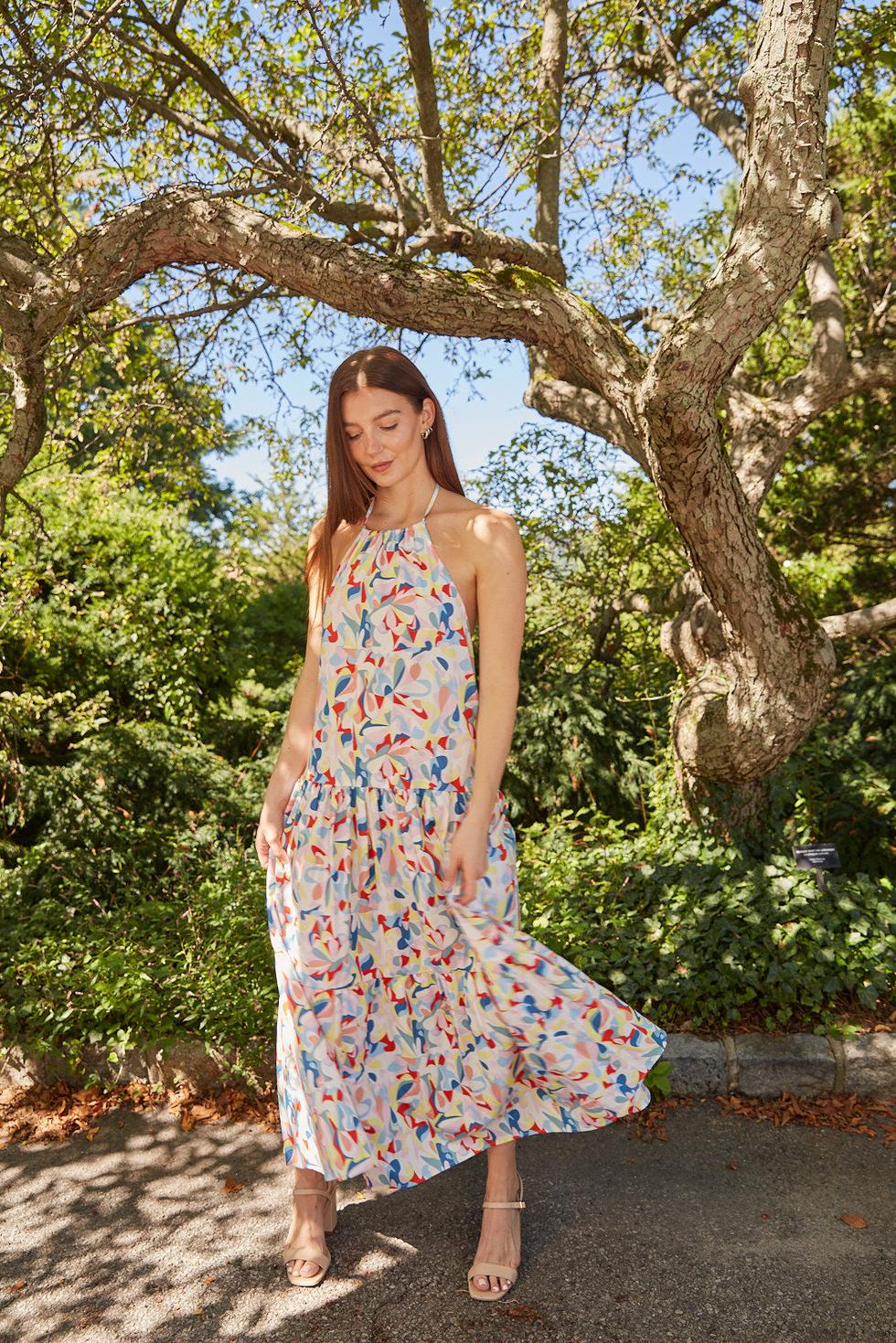 Ashley Dress - Joyful Swirl