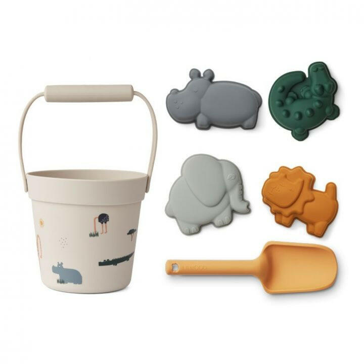 Silicone Beach Bucket Set Beach Buckets Little Wonder & Co Safari Without Organic Cotton Net Bag