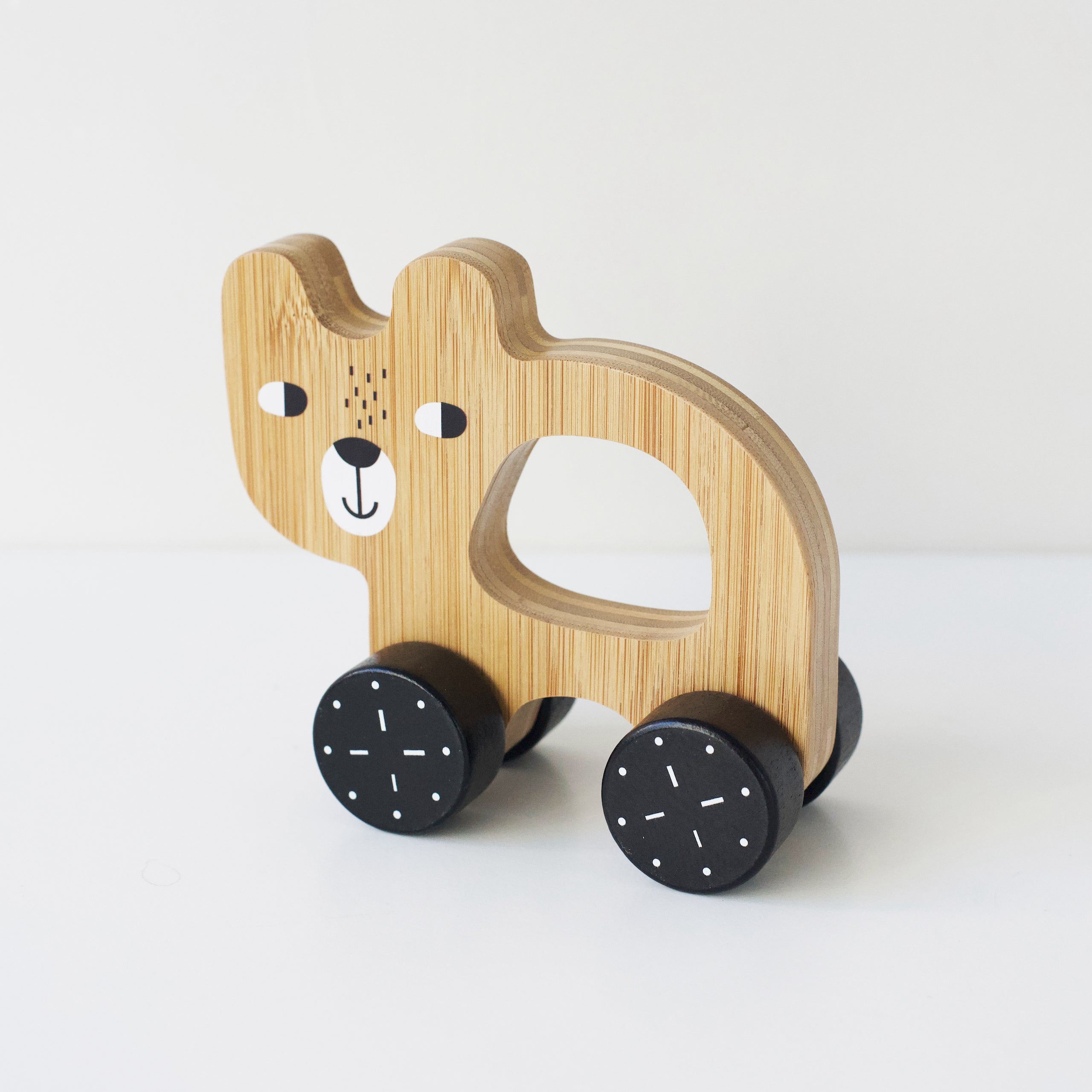 Bear Push Toy Wood + Bamboo Toys Wee Gallery