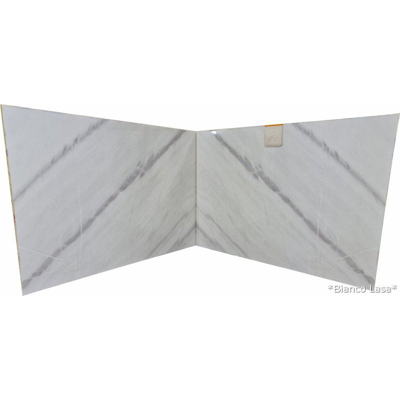 Bianco Lasa White Bookmatching Marble Slabs Polished - Livfloors Collection