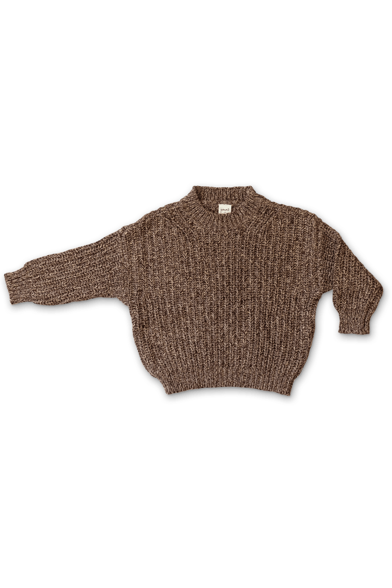 BIG KID CHUNKY KNIT SWEATER | BARK