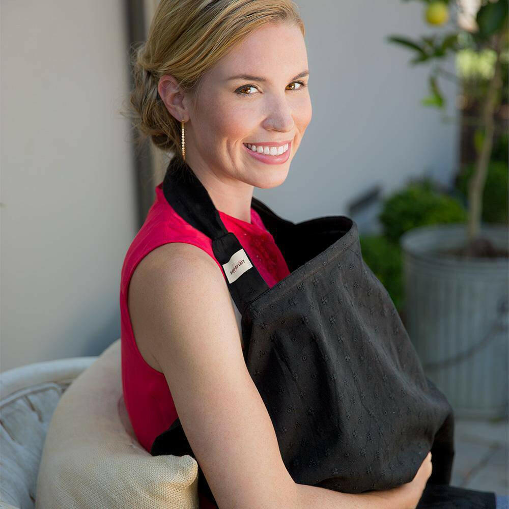 Black Eyelet Cotton Nursing Cover Nursing Cover Bebe au Lait