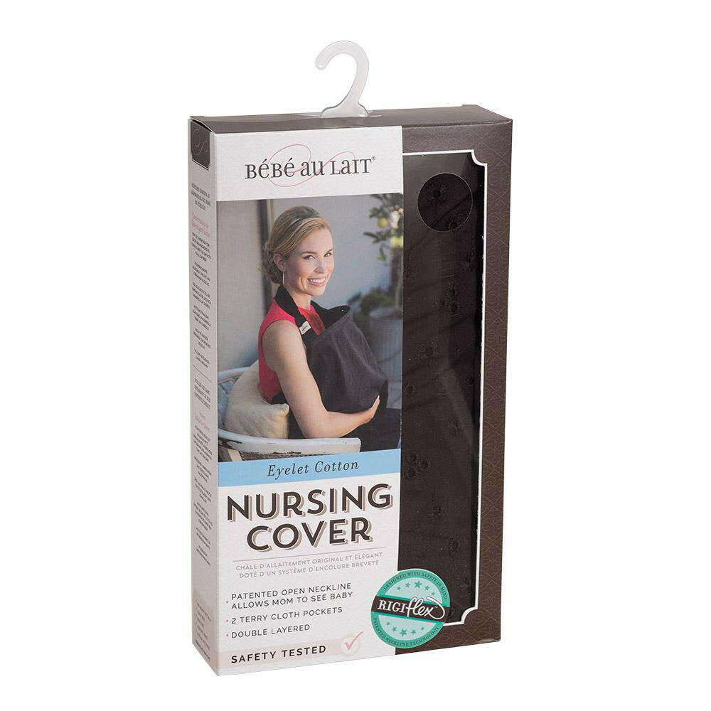 Black Eyelet Cotton Nursing Cover Nursing Cover Bebe au Lait