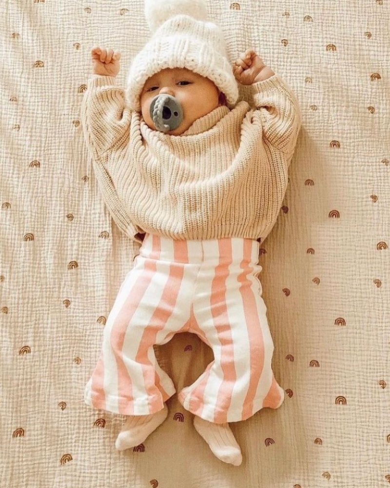 Blakely Boho Bell Bottoms - Peaches 'n Cream Stripes
