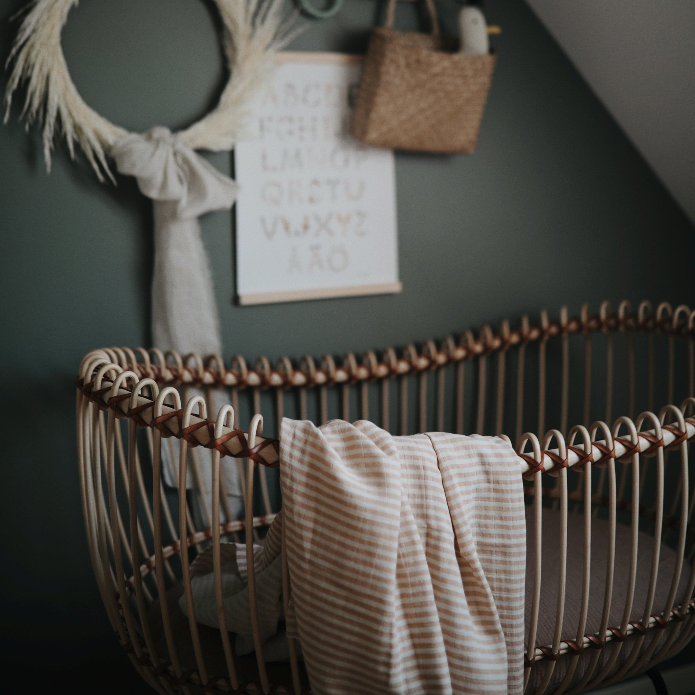 Organic Cotton Muslin Swaddle Blanket Swaddle Mushie