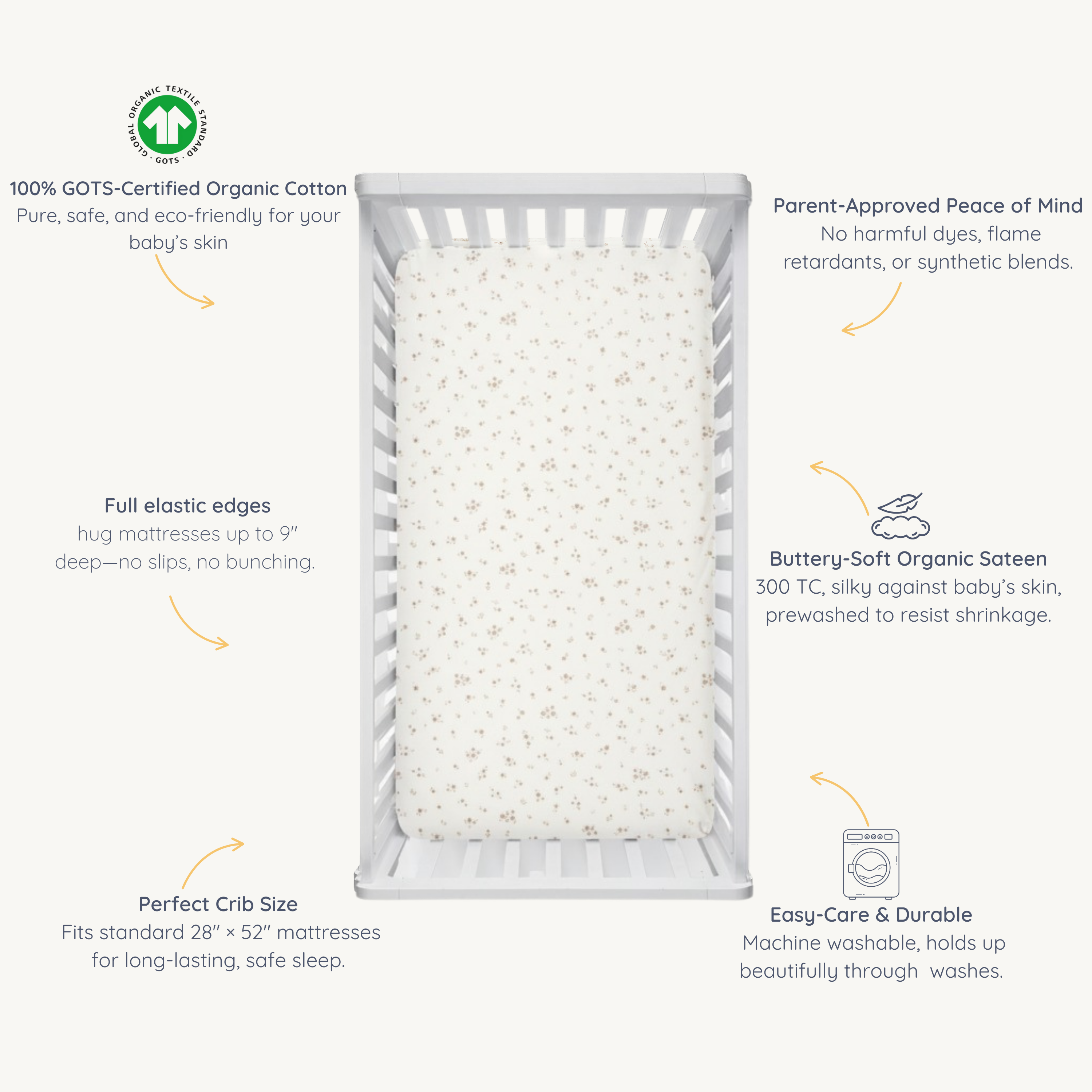 Organic Crib Sheet - Bloom