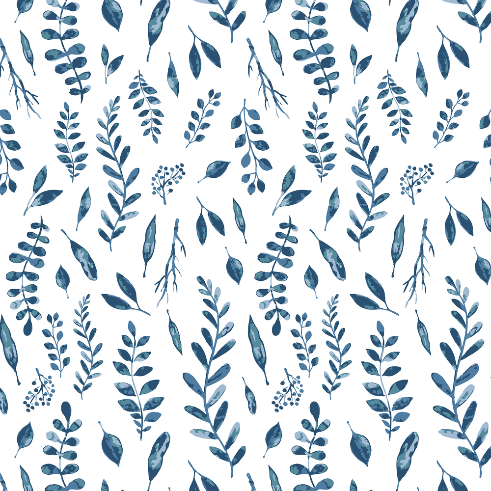 Blue Leaves Crib Sheet Crib Sheet Bebe au Lait