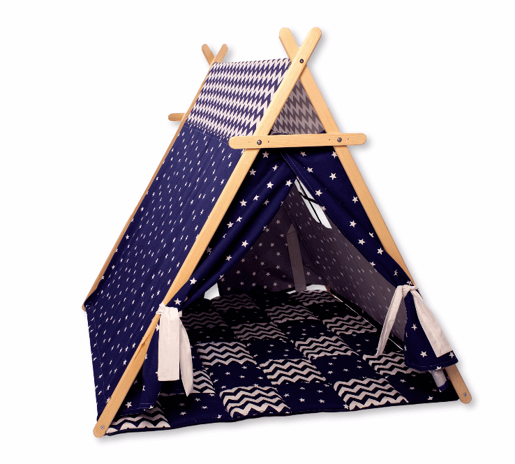 Play Tent and Play Mat / Blue Stars
