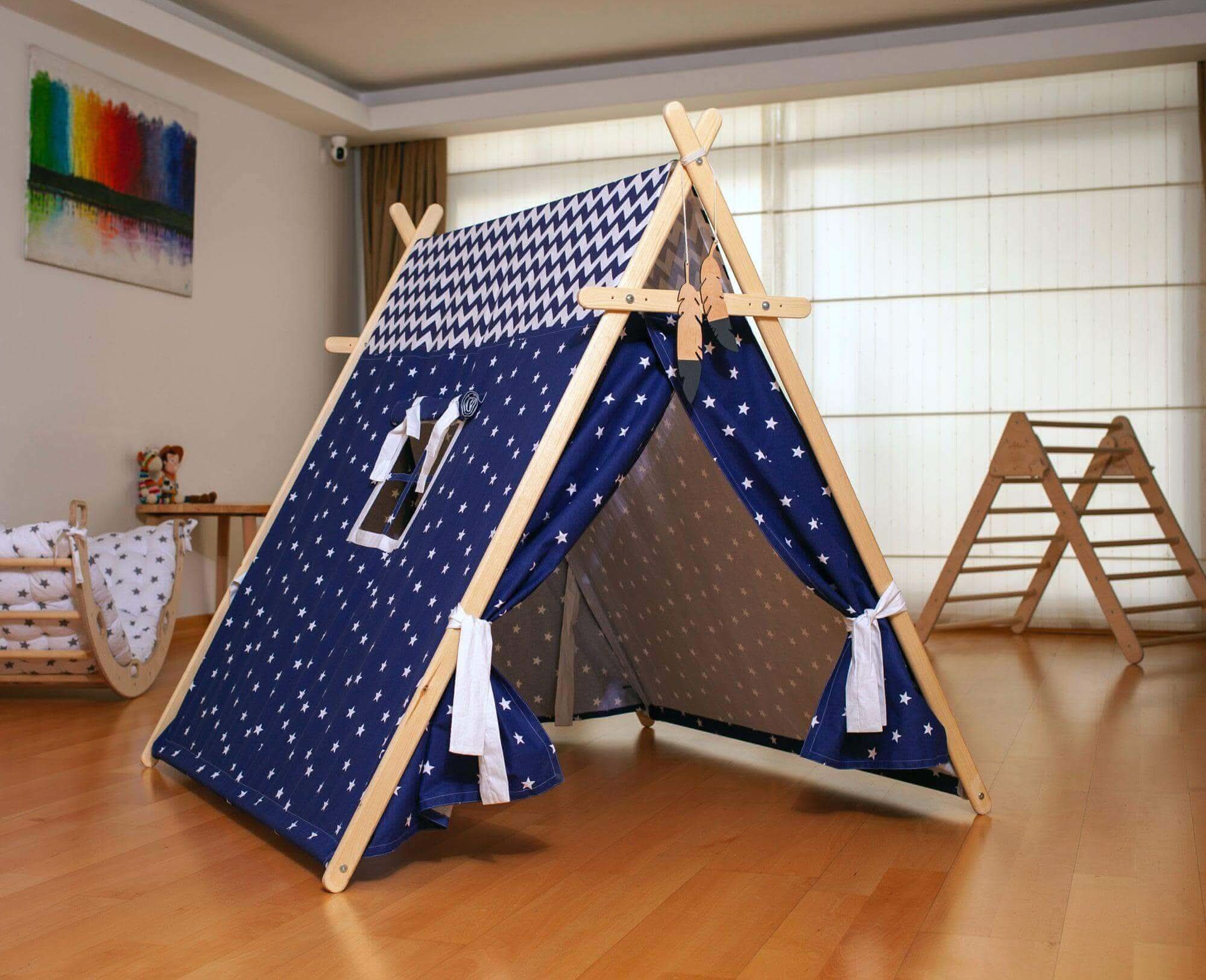 Play Tent and Play Mat / Blue Stars