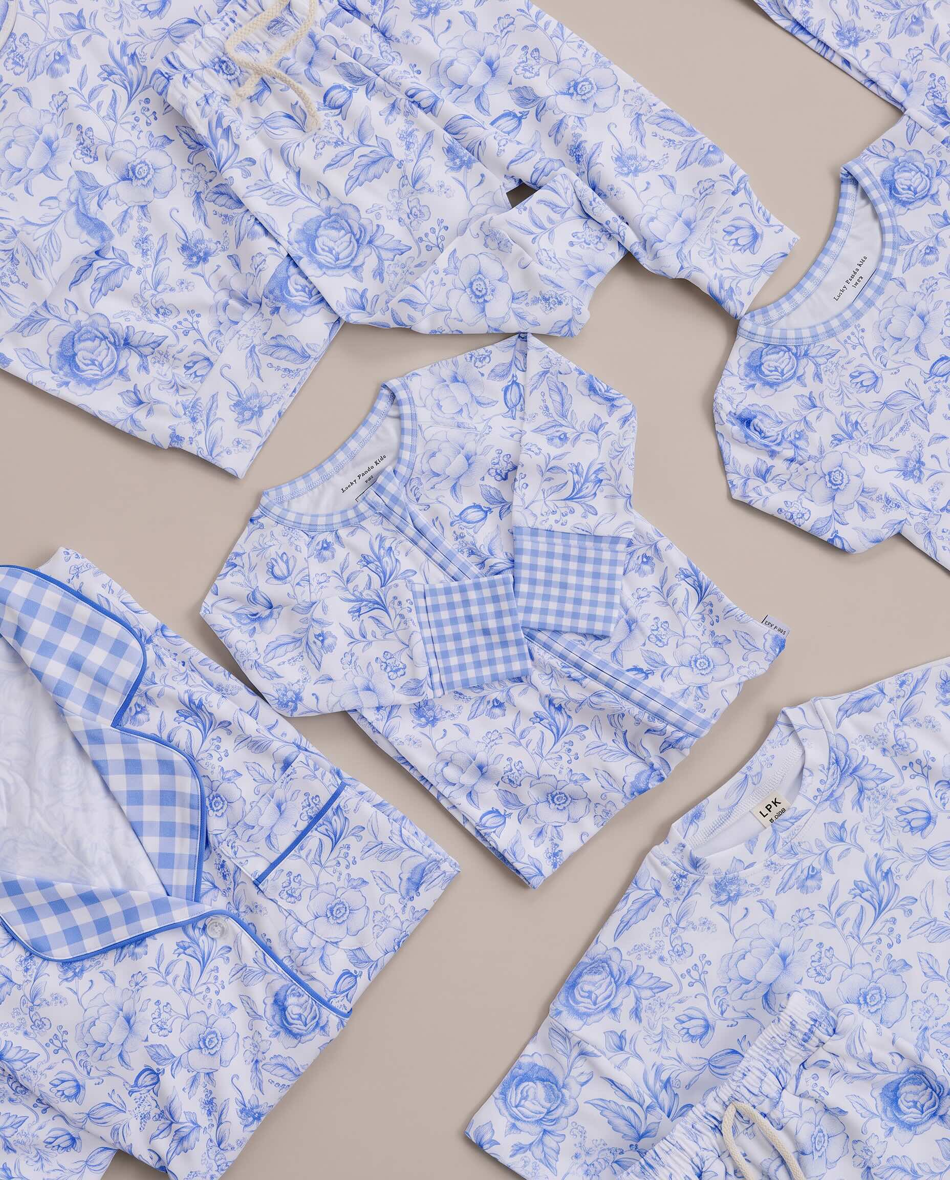 Bamboo Women's Pajamas| Blue Flowers