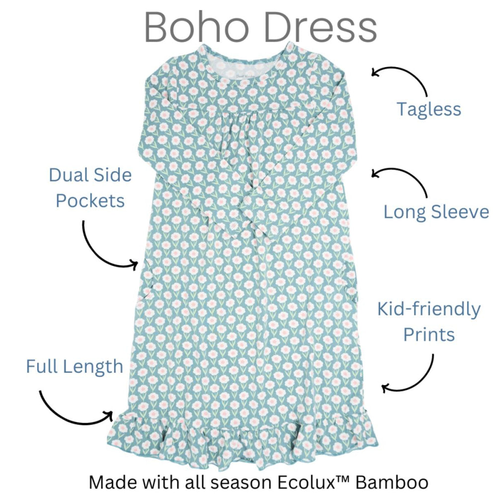 Boho Dress - Purple Basketweave