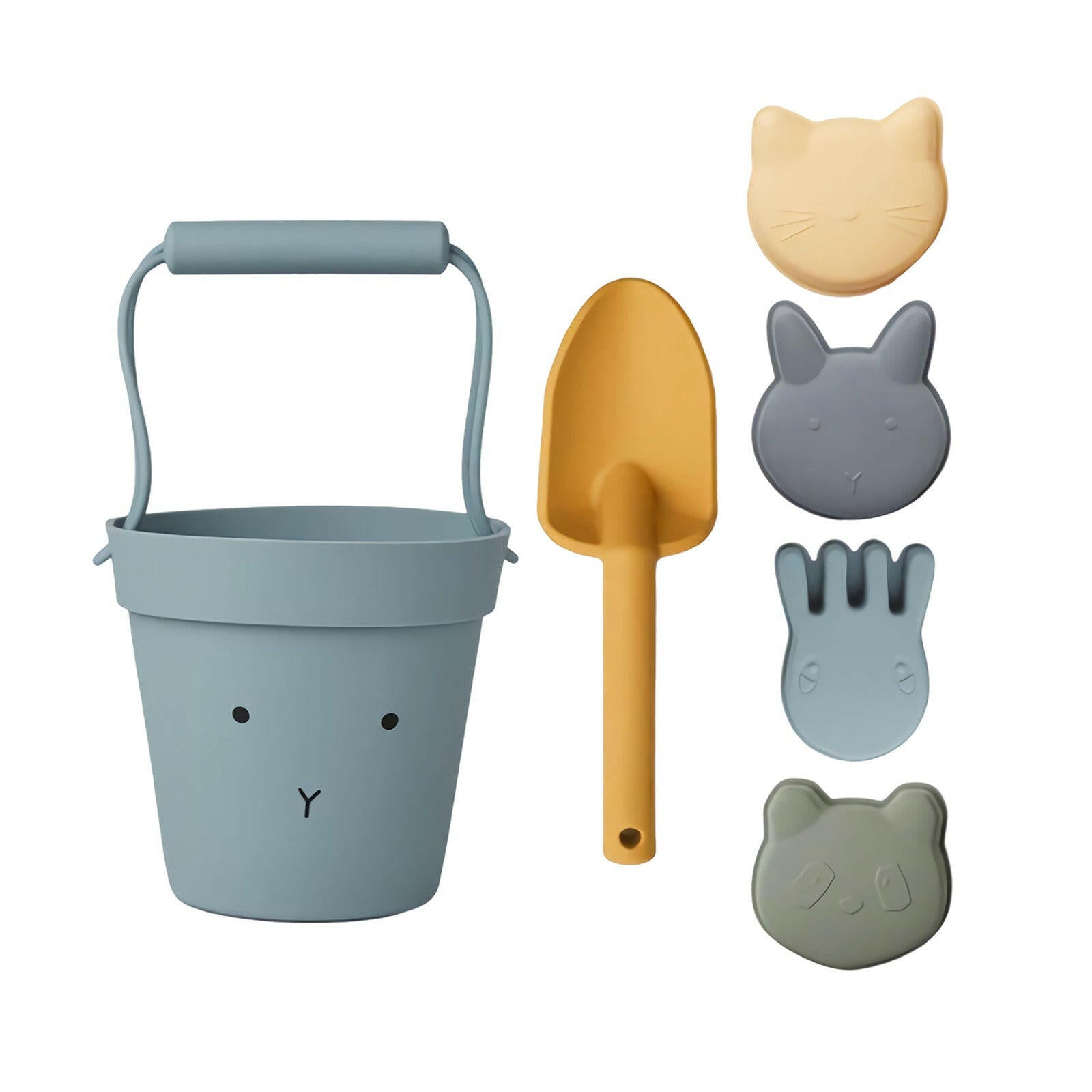 Silicone Beach Bucket Set Beach Buckets Little Wonder & Co Blue Pets Without Organic Cotton Net Bag