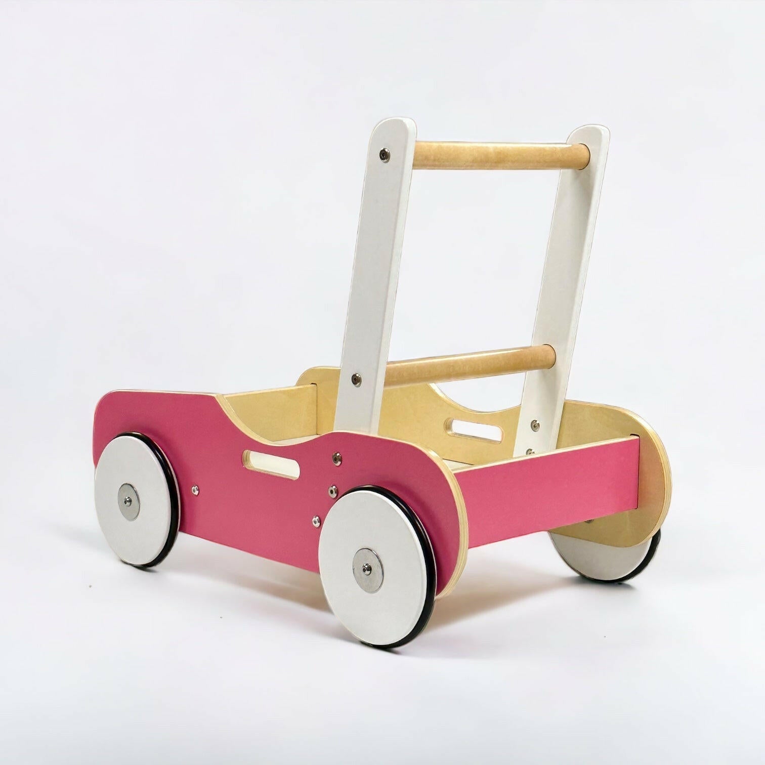 Luma Buggy: Malibu Pink Handcrafted Wooden Push Cart Push Walker Luma Goods Co.