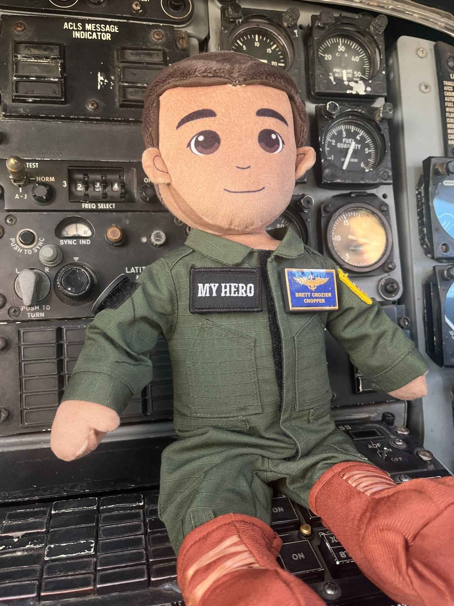 Pilot Daddy Doll | Military Doll in Flight Suit | Recordable