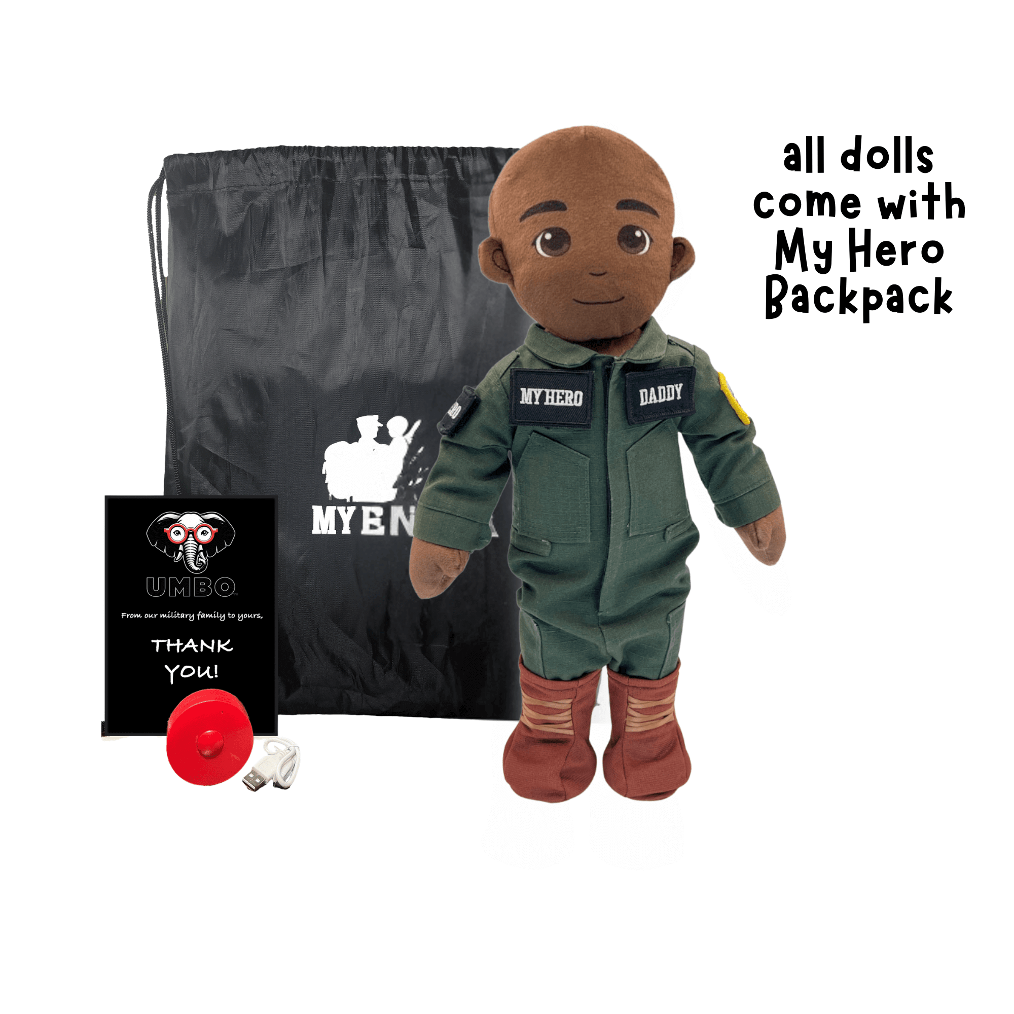 Pilot Daddy Doll | Military Doll in Flight Suit | Recordable