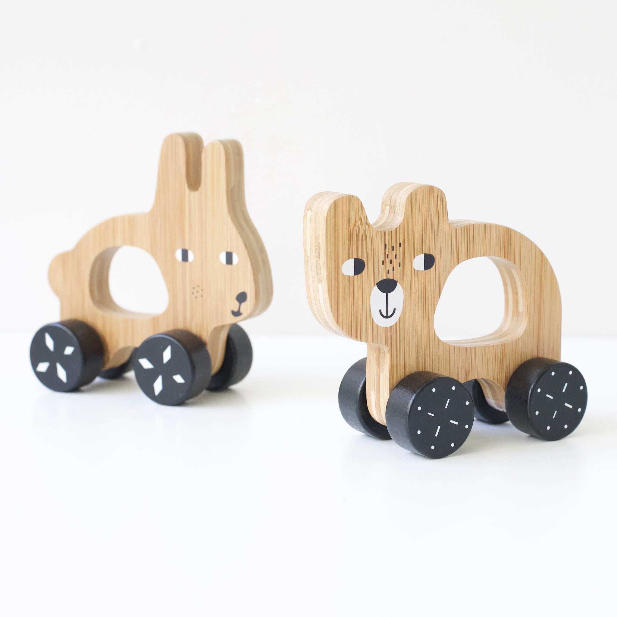 Bear Push Toy Wood + Bamboo Toys Wee Gallery