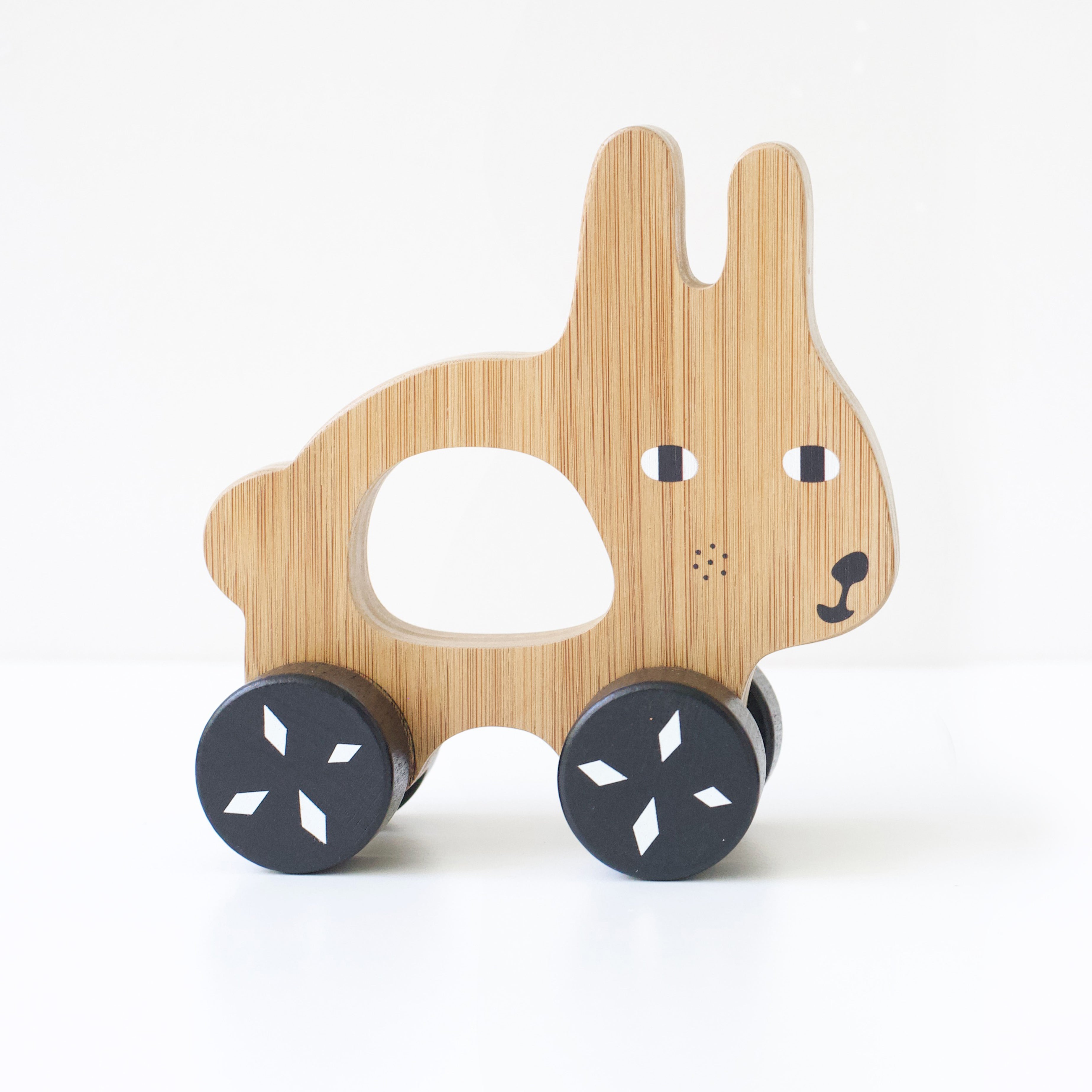 Bunny Push Toy Wood + Bamboo Toys Wee Gallery