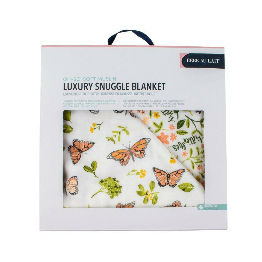 Butterfly + Flutterby Oh So Soft Snuggle Blanket Snuggle Blanket Bebe au Lait
