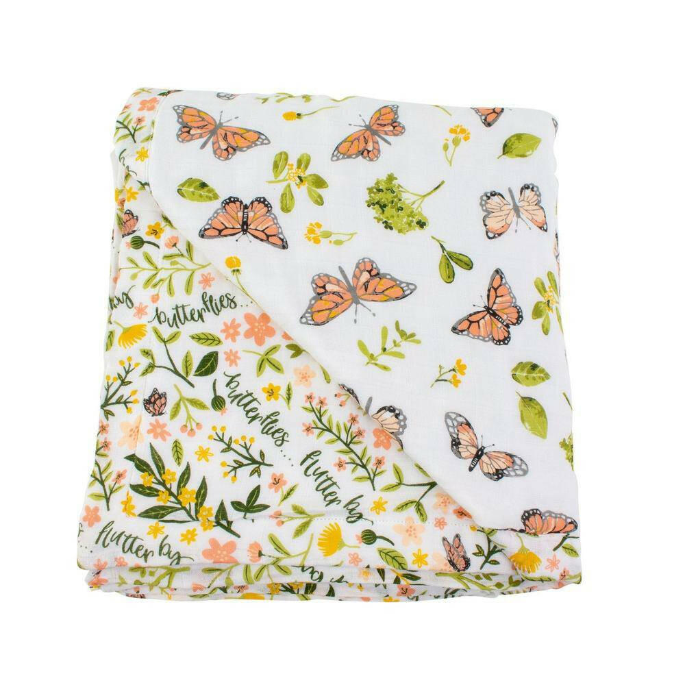Butterfly + Flutterby Oh So Soft Snuggle Blanket Snuggle Blanket Bebe au Lait