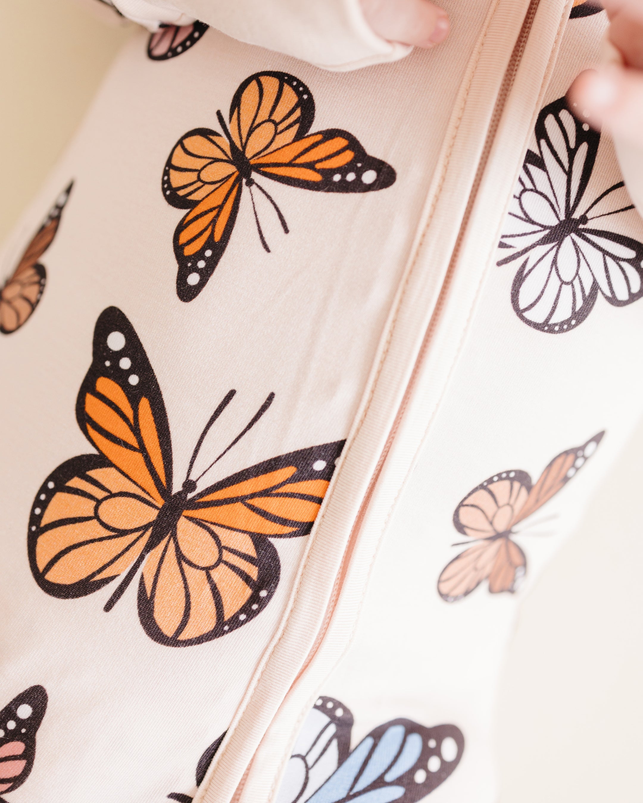 Bamboo Zip Romper | Butterflies