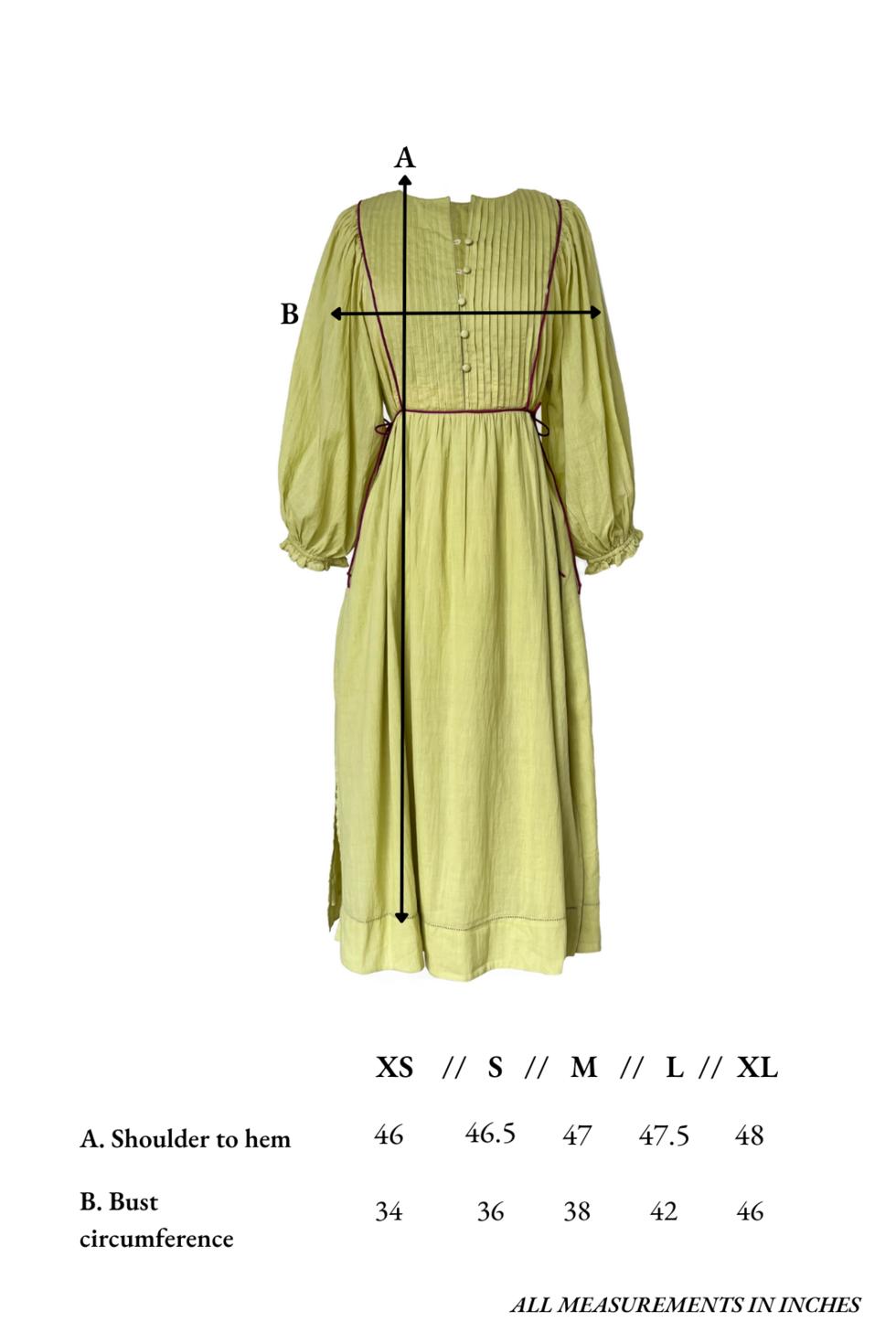 Mallie Dress in Chartreuse