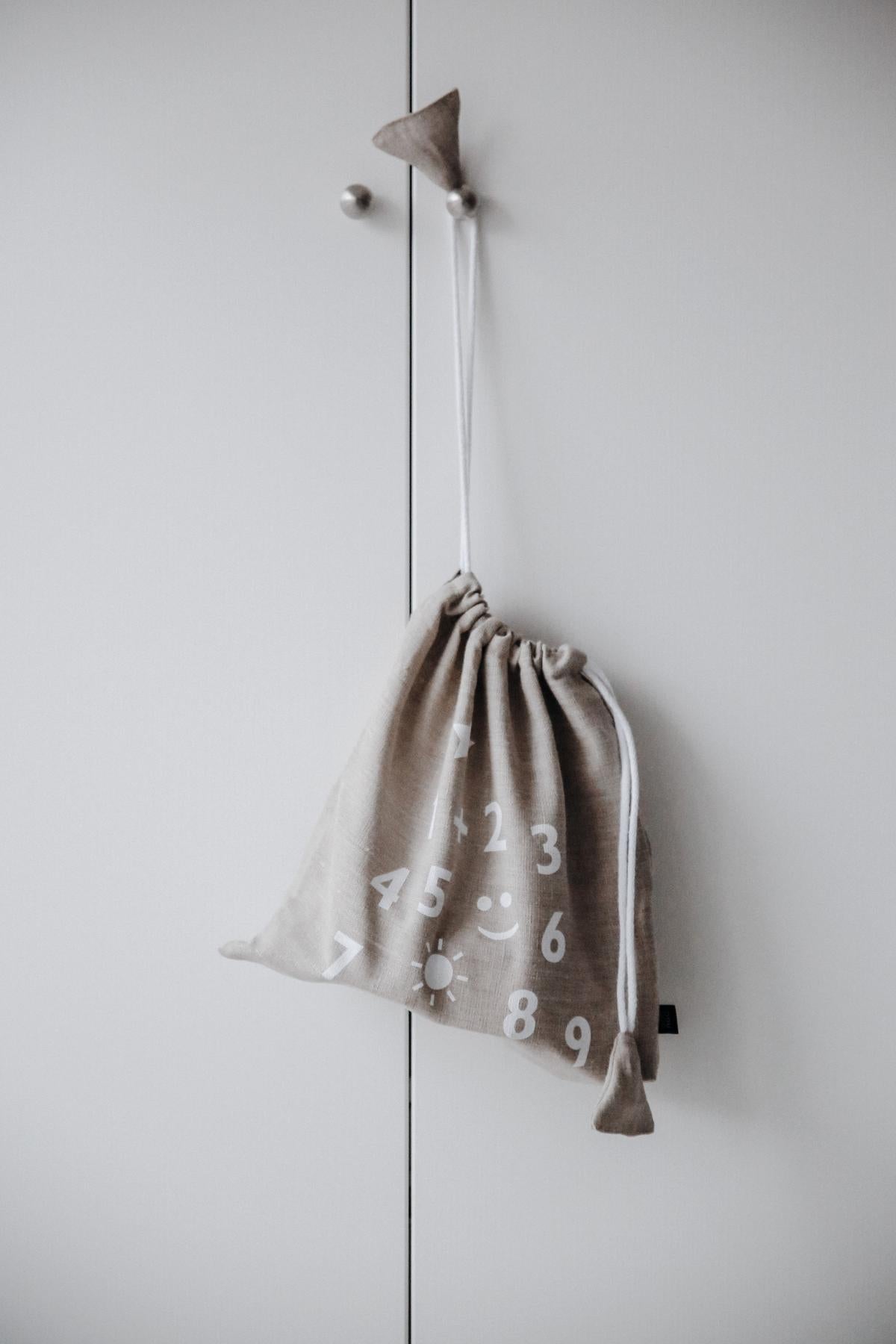 Wooden Math Blocks in White - Wood