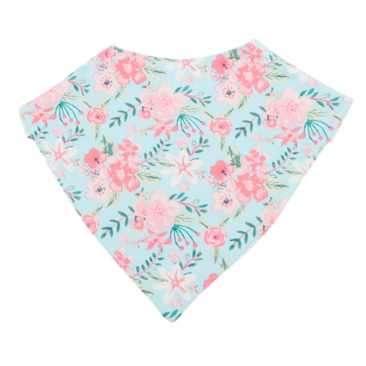 Baby Bib - Aqua Floral