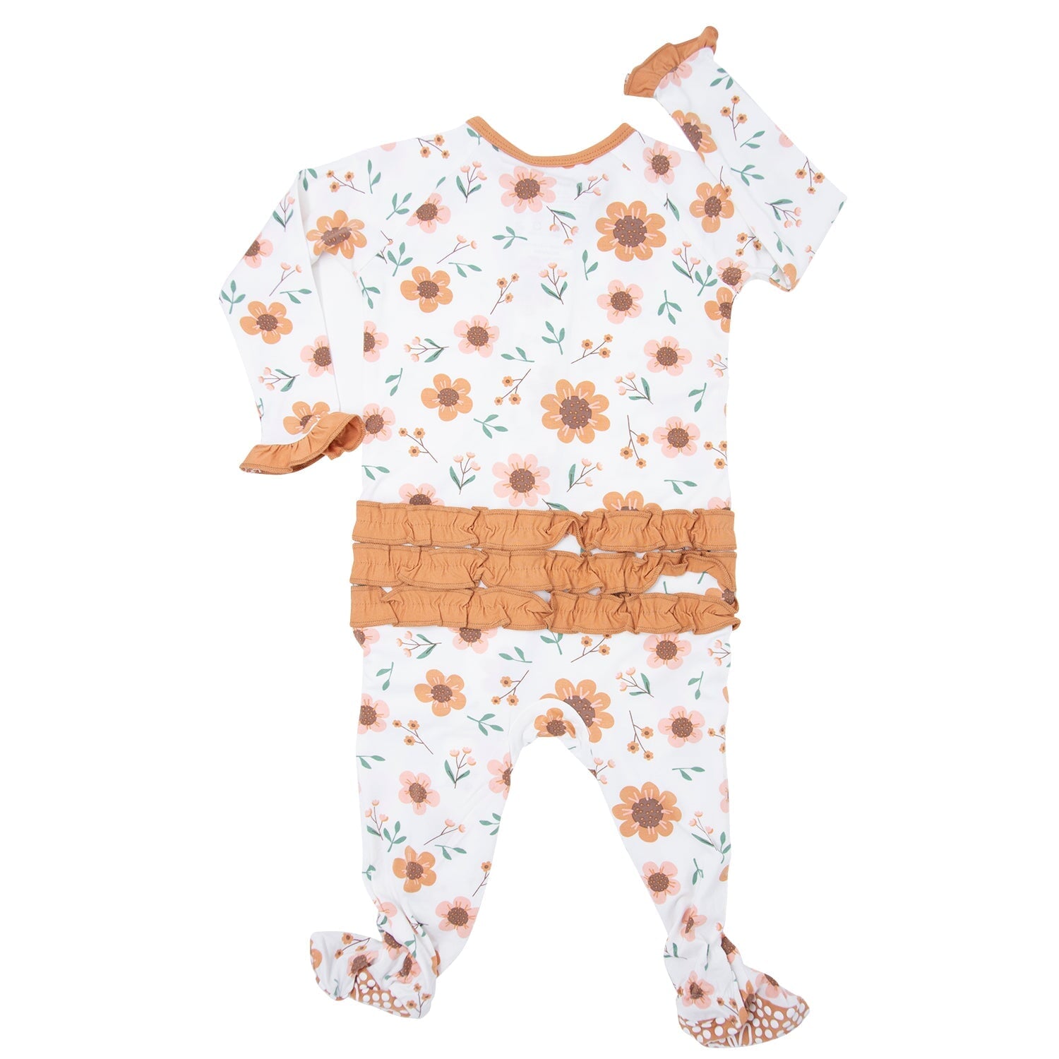 Ruffle Footie - Sunflower