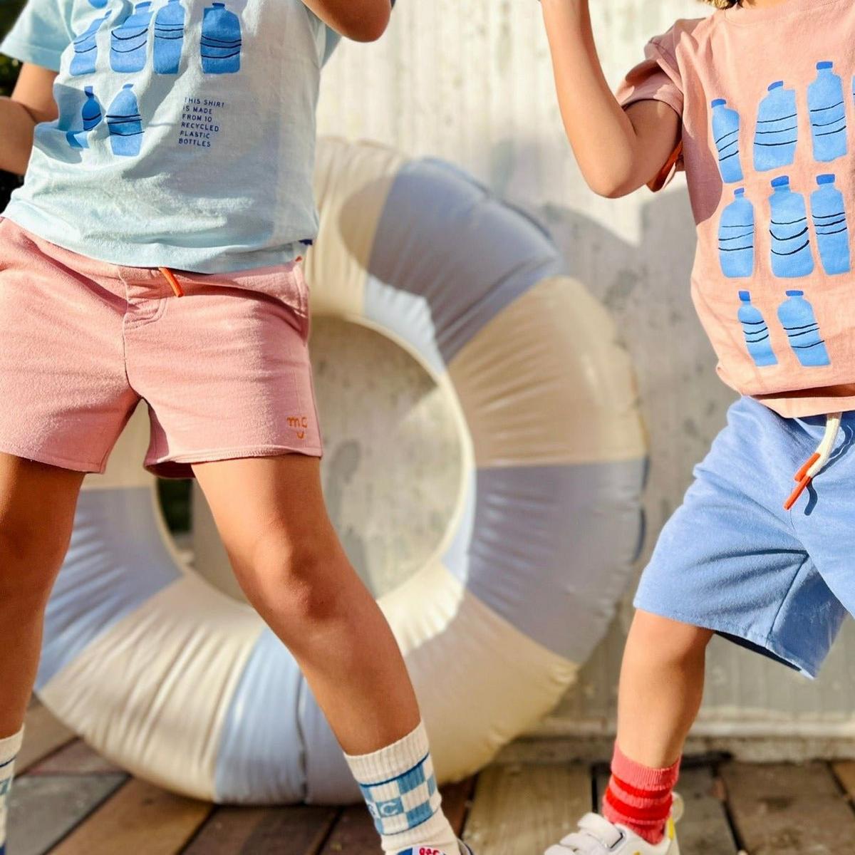 Recycled Cotton Sepia Cropped Girl Shorts - Sepia Rose