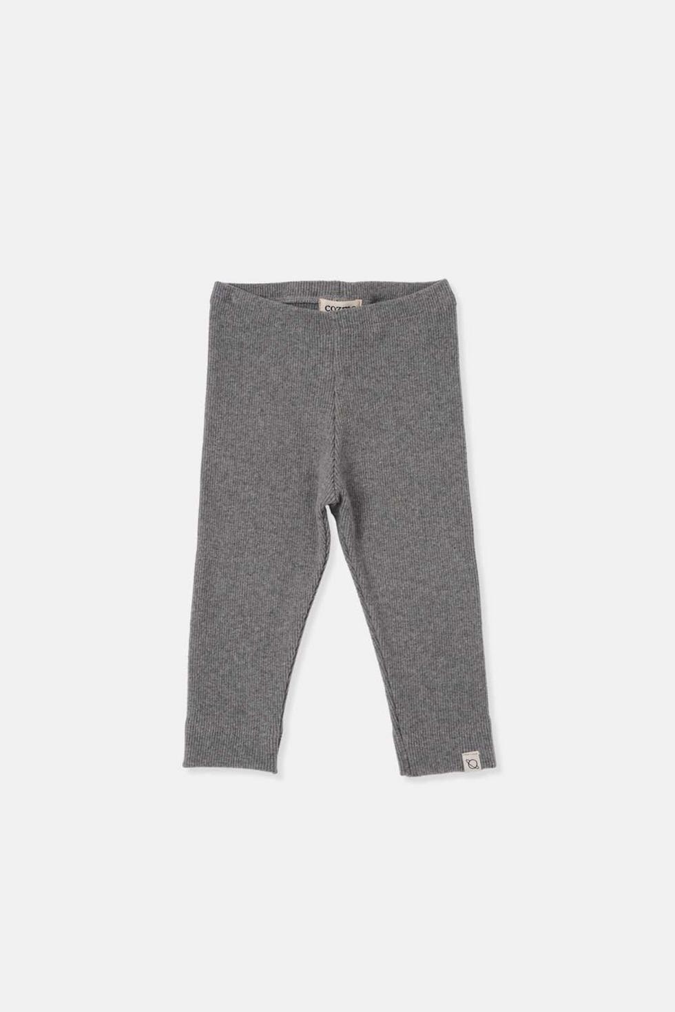 Soft rib baby leggings - Grey