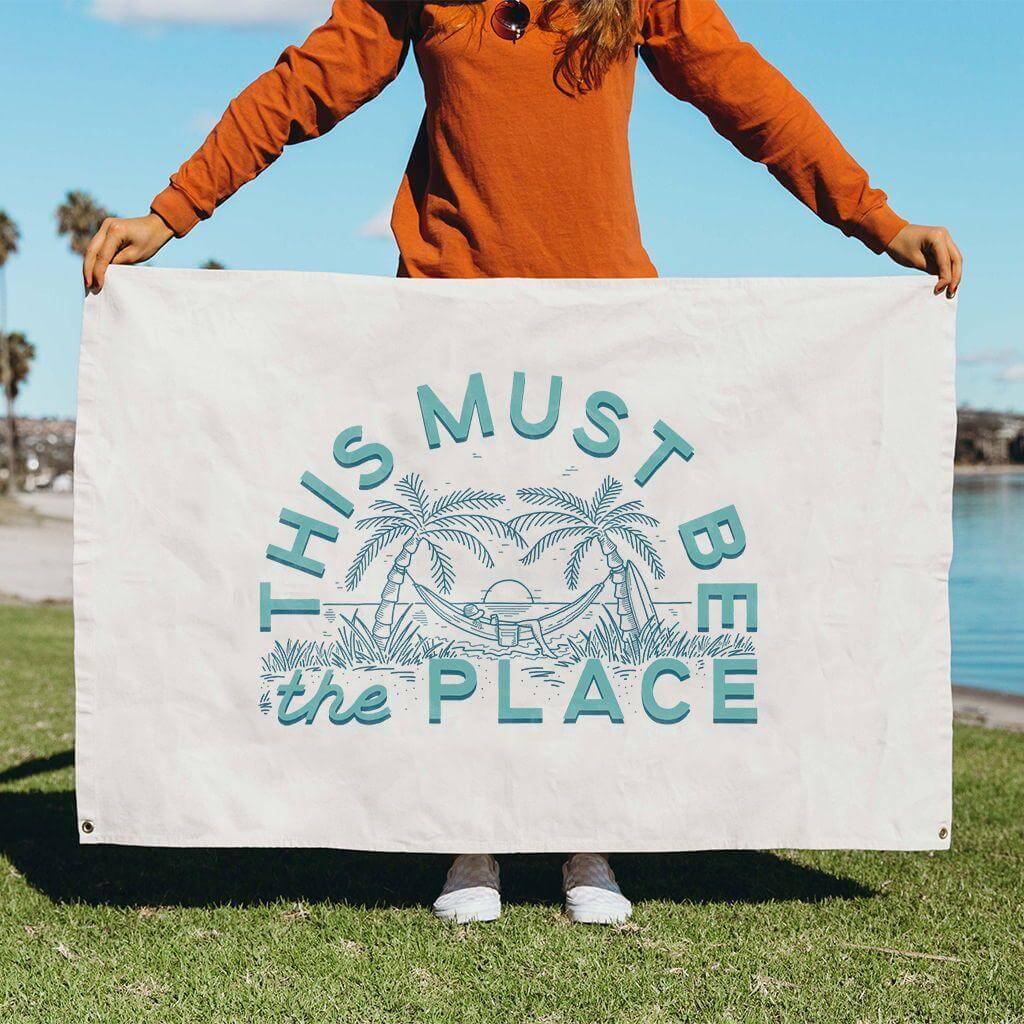 This Must Be The Place Canvas Flag