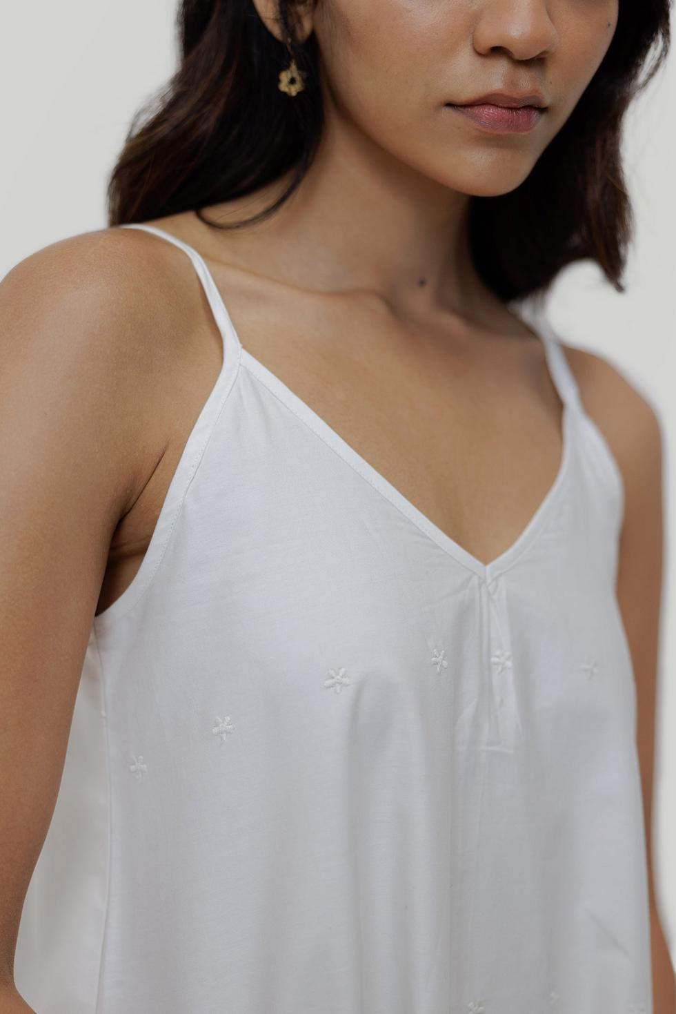 Short Tent Dress - Coconut White