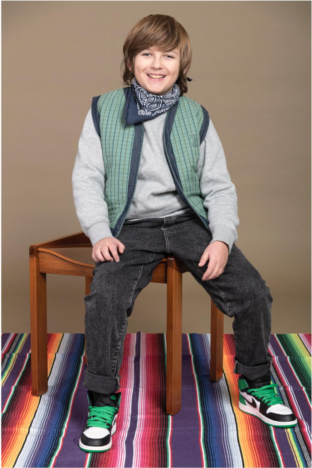 Children's Vest - Celadon Green