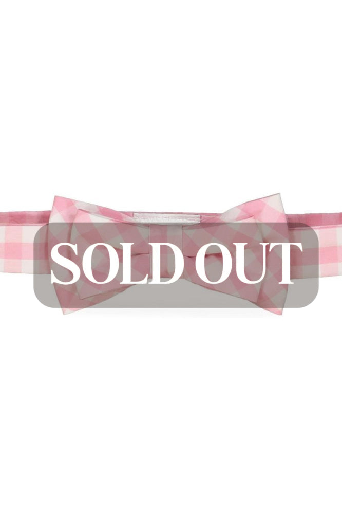 Classic Bow Tie - Pink Gingham