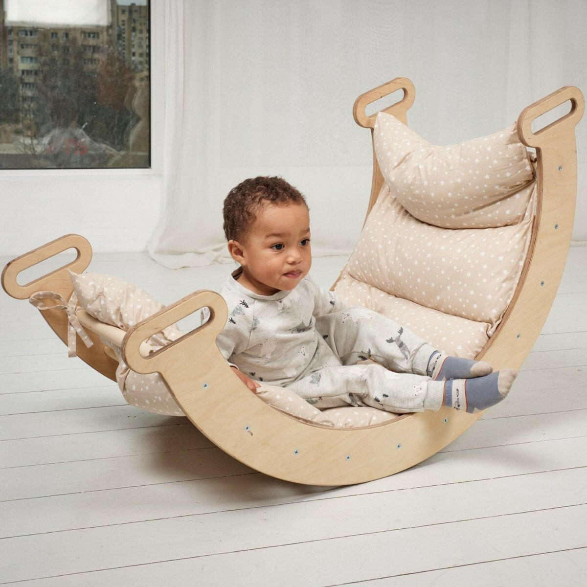 Climbing Arch + Cushion - Montessori Climbers for Toddlers Goodevas