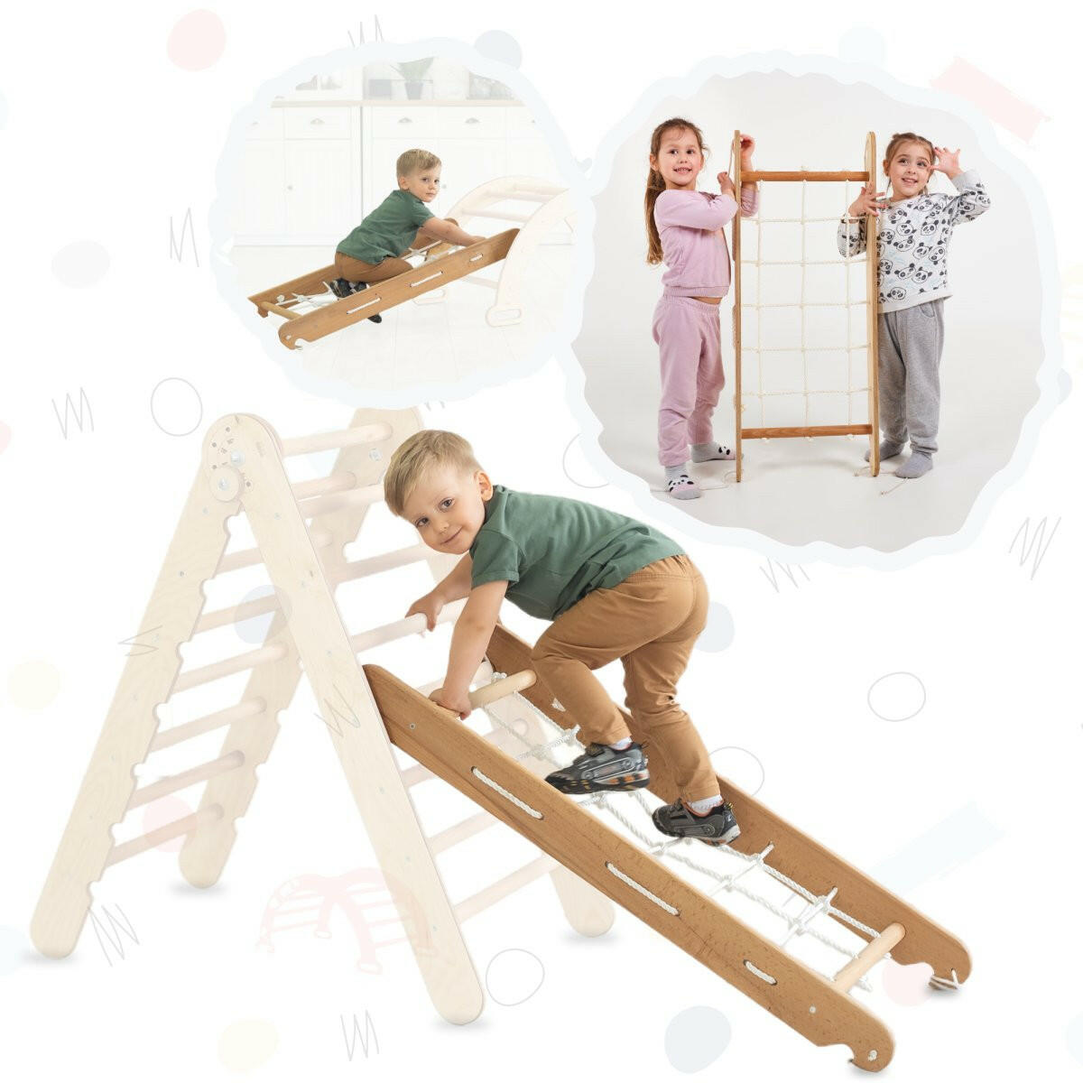 Climbing Net for Triangle Ladder Goodevas Beige