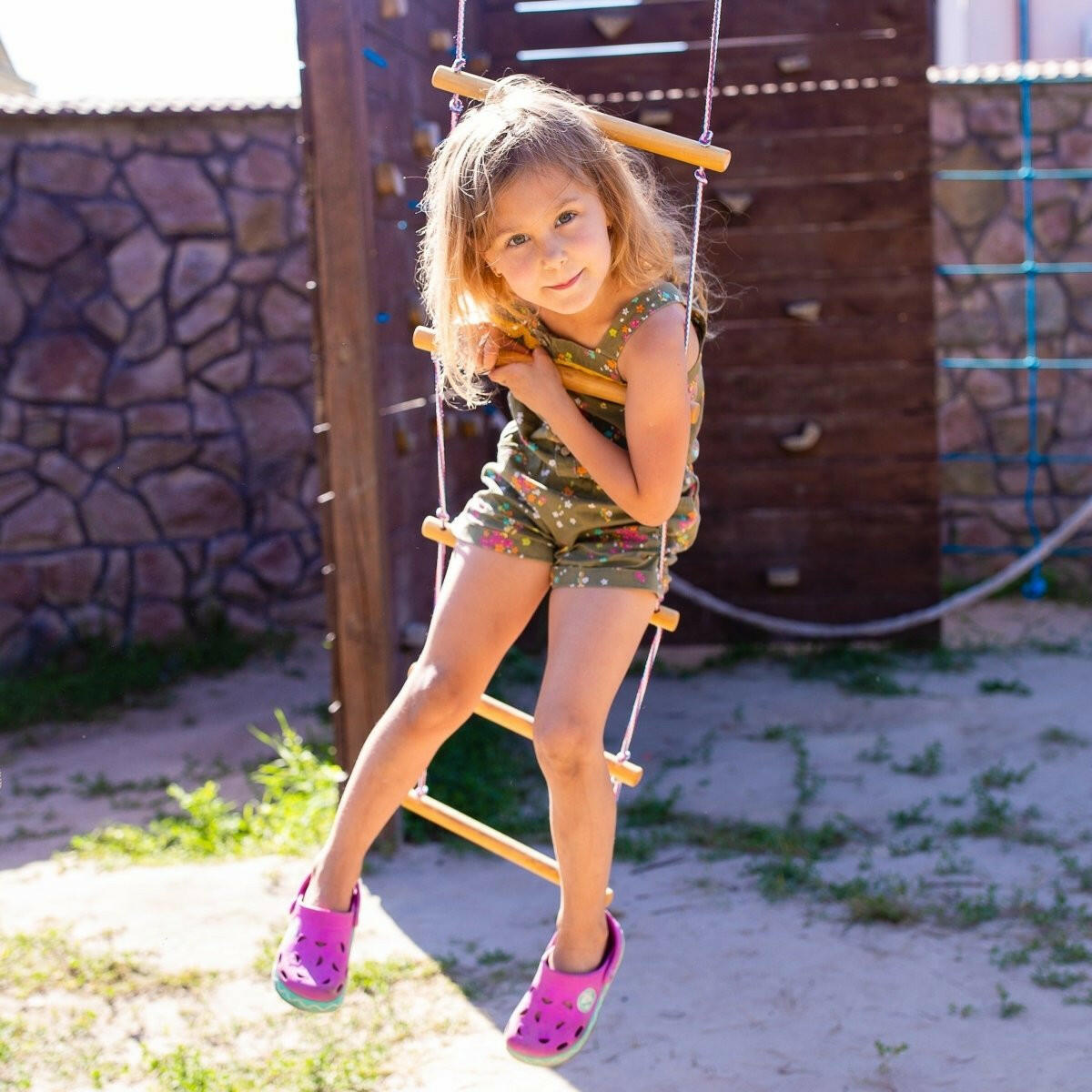Climbing rope ladder for kids 3-9 y.o. Single Swing Goodevas