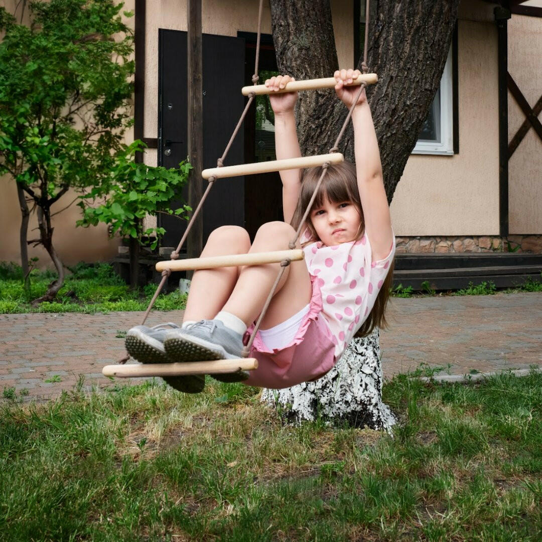Climbing rope ladder for kids 3-9 y.o. Single Swing Goodevas
