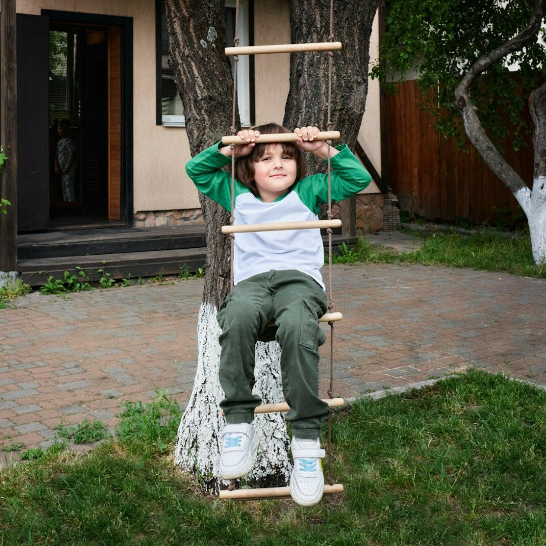 Climbing rope ladder for kids 3-9 y.o. Single Swing Goodevas