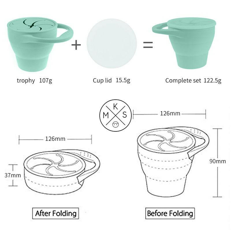 Collapsible Silicone Snack Cup - Duck Green SNACK CUP MKS Miminoo
